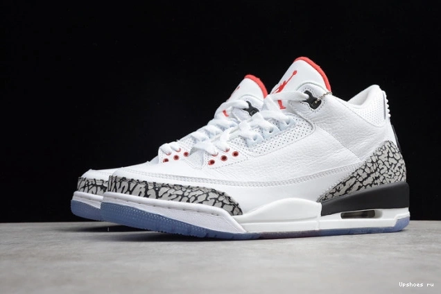 Throw Free Retro Line Cement Air Jordan 3 White 923096-101 0127